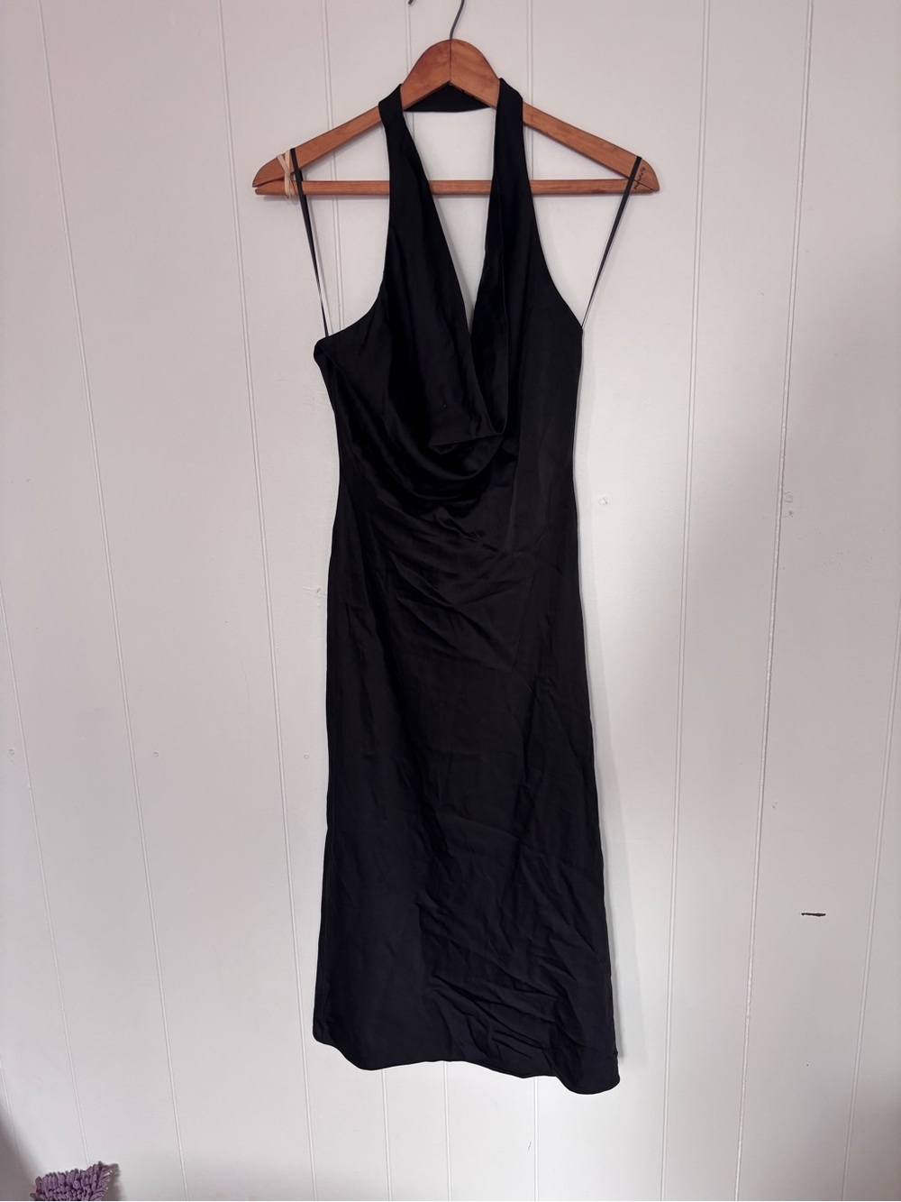 NBD Black Haltere Cowl Neck Slip Dress XS NWT